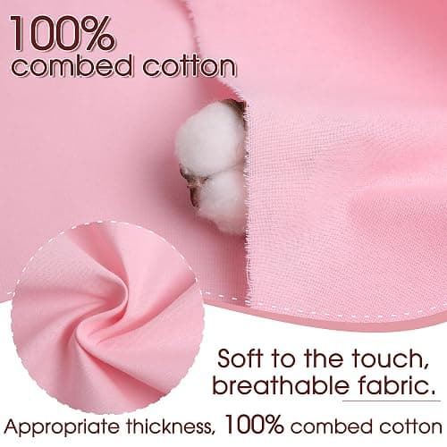FFPDYBEST Candy Pink Cotton Fabric, Natural 100% Cotton Poplin Fabric by The Yard 59 Inches Wide Lining Fabric for Sewing Apparel Cloth Soft Embroidery Quilting, 3 Yard thumbnail 3