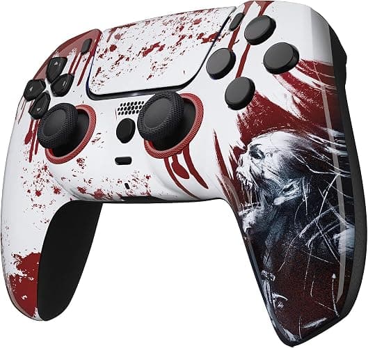 Custom Controllerzz Wireless Controller Compatible with PS5 - Multiple Designs Available (PS5 Bloody Zombie) - PS5 Bloody Zombie thumbnail 3