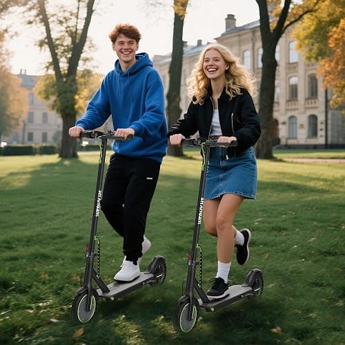 Electric Scooter, 10"/8.5" Solid Tire, 500W/350W Powerful Motor & 19/22 MPH Top Speed, 28/25/22/16 Miles Long Range, Folding E Scooter with Dual Braking for Teens and Adults thumbnail 9