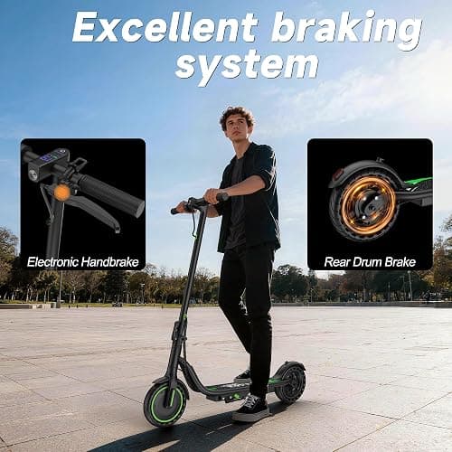VOLPAM Electric Scooter, 350W/500W Powerful Motor & 19/MPH Top Speed, 21-28Miles Long Range, Folding E Scooter Choice thumbnail 6