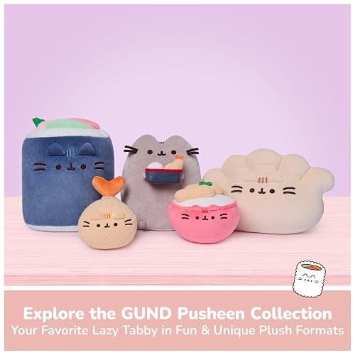 GUND Pusheen Bento Katsu Rice Bowl Plush, Squishy Toy, Collectible Plush Toy, Food Plushies, Stuffed Animal for Ages 8 and Up, Pink, 6” thumbnail 7