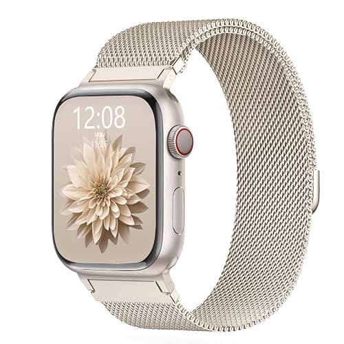 WANLISS Original Metal Milanese Loop Compatible with Apple Watch Band 38mm 40mm 41mm 42mm 44mm 45mm 49mm for Women Men, Magnetic Stainless Steel for iWatch Se Ultra Series 11 10 9 8 7 6 5 4 3 2 1 - Image 1
