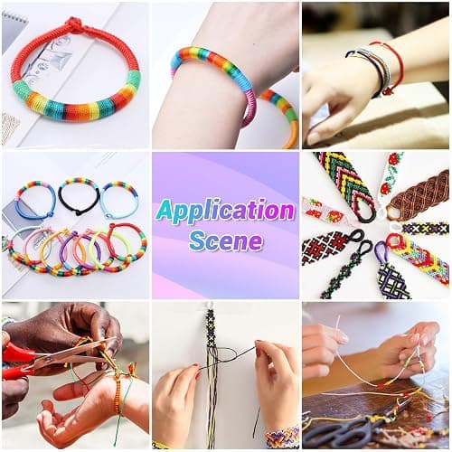 Cridoz 20 Rolls Wax String for Bracelet Making, Waxed Thread Bracelet Cord, Waxed Polyester Cord Bracelet Rope for DIY Bracelets, Necklace and Macrame thumbnail 3