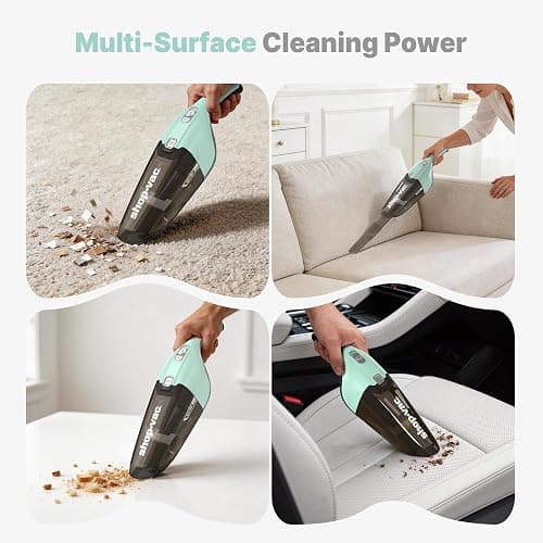 Shop-Vac Wet/Dry Handheld Vacuum Cordless, Powerful Portable Car Vacuum Rechargeable, Wall-Mounted Hand Vac with Crevice Tool, Lightweight Hand Vacuum for Home & Car, Washable Filter, Green thumbnail 6