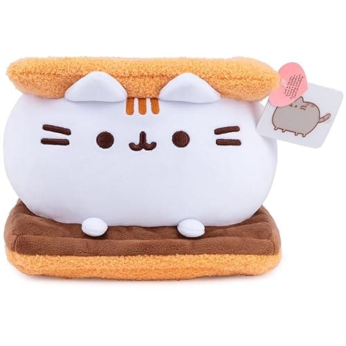 GUND Pusheen S’mores Squisheen Plush, Stuffed Animal for Ages 8 and Up, Brown/White, 12” - Image 1