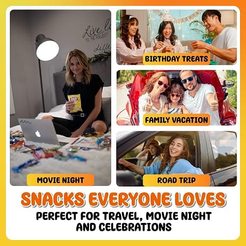 Snack Box Variety Pack (150 Count) - Bulk Snacks Variety Pack for Adults, Kids and Teens with Chips, Cookies & Bars - Valentines Care Package College, Movie Nights, Travel & Birthdays thumbnail 2