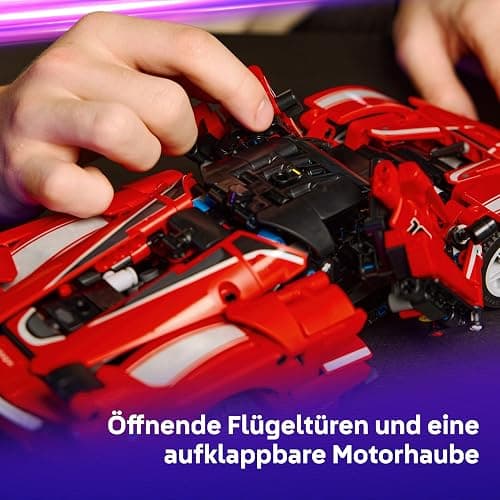 LEGO Technic Ferrari FXX K Rennwagen Spielzeug – Automodell zum Bauen und Ausstellen mit V12-Motor und beweglichen Kolben – Motorsport Geschenk für Jungen ab 10 Jahren – 42212 thumbnail 6