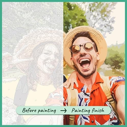 UM UPMALL Custom Paint by Numbers Kit for Adults — Personalized Paint by Numbers for Beginner, Make Your Own Picture, Customized Painting by Numbers for Friends, Family, Home Decor thumbnail 3