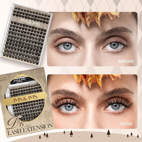 JMS&JMS Lash Clusters Kit Lash Extension Kit with Lash Bond and Seal Eyelash Applictor Lash Remover Eyelash Brush Lash Extension Kit for Beginner (MISS BELLA-8-18mix) thumbnail 6