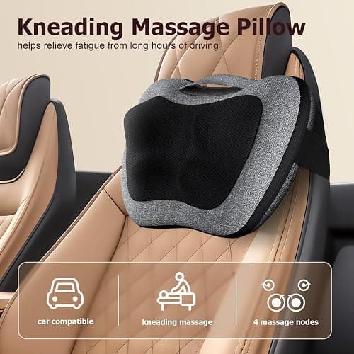 VIKTOR JURGEN Shiatsu Back Massager with Heat – Deep Tissue Massage for Neck, Shoulder, Leg, Upper & Lower Back Pain Relief, Electric Kneading 3D Massage Pillow Gifts for Men Women Dad, Mom, Christmas thumbnail 4