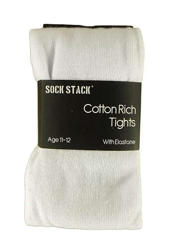 Sock Stack Pack Of 3 Girls Tights, Soft Cotton Rich School thumbnail 6
