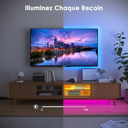 HOVVIDA Ruban LED 20M, 30 LED/Mètre, 2x10M, 24V RVB Bande LED, 600 LED, APP et Télécommande, Synchronisation de la Musique, Mode Minuterie, pour Chambre, Salle de Jeux, Fête, Festival thumbnail 5