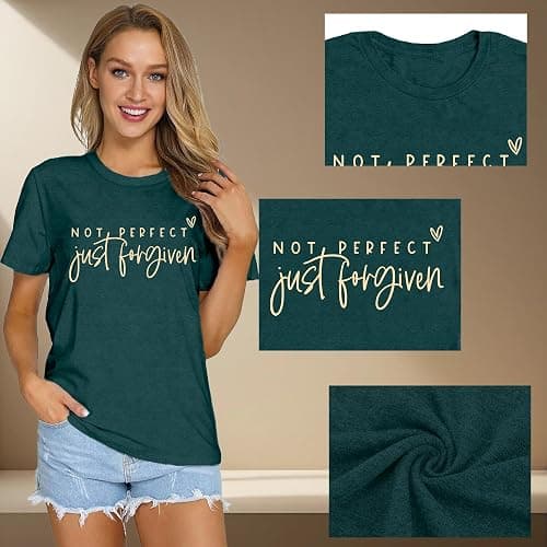 Qskall Christian Shirts for Women Jesus Shirt Inspirational Tee Tops thumbnail 6