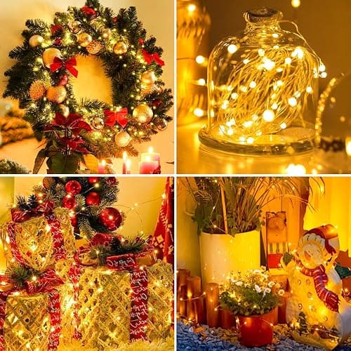 Fairdeer 6 Pack Fairy Lights Battery Operated - 7ft 20 Led Twinkle Lights 3 Modes, Bulk Mini String Lights Waterproof for Mason Jars Vases DIY Party Wedding Decoration Christmas -Warm White thumbnail 6