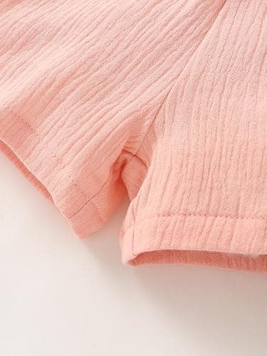 Yvowming 3 Pack 4-12Y Girls Shorts Pants Casual Linen Cotton Shorts for Toddler Girls Kids Summer Clothes thumbnail 6
