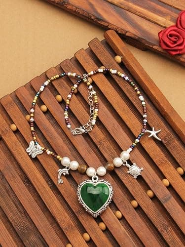 joymiao Boho Necklaces for Women Cord Necklace with Pendant Long Silver Necklace Vintage Sweater Necklace Hippie Jewelry for Women Girls Gifts thumbnail 5