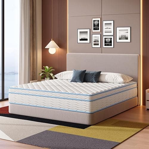 Elynight King Size Mattress,12 Inch King Mattress for Advanced Gel Memory Foam, Soft and Comfortable, Medium Firm, Pressure Relief, CertiPUR-US Certified thumbnail 6