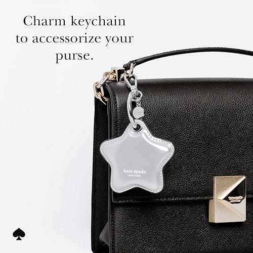 kate spade new york AirTag Charm Keychain - Star-Shaped AirTag Holder with Luxe Ring Clip for Bags, Luggage, Keys, and More thumbnail 4