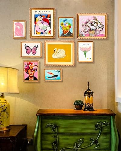 dazongweihan 18 PCS Colorful Eclectic Wall Art Decor, Maximalist Wall Prints for Bedroom, Funky Posters for Room Aesthetic, Colorful Boho Gallery Wall Prints for Bedroom Dorm thumbnail 7