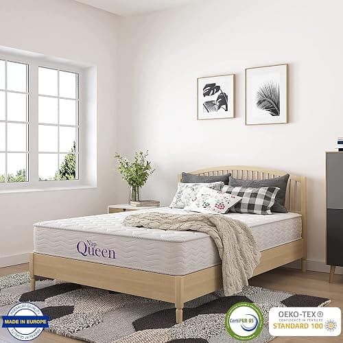 NapQueen 8 Inch Innerspring Twin Size Medium Firm Memory Foam Mattress, Bed in a Box, White - 8 Inch - Twin - White thumbnail 3