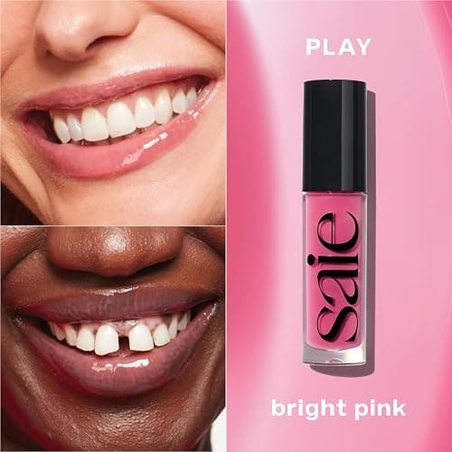Saie Glossybounce - Hydrating Lip Gloss and Tinted Lip Oil Hybrid with Hyaluronic Acid & Jojoba Oil for Non-Sticky, Ultra-Shiny, Plump & Soft Lips - Everyday Makeup Essential - Play (.17 oz) thumbnail 3