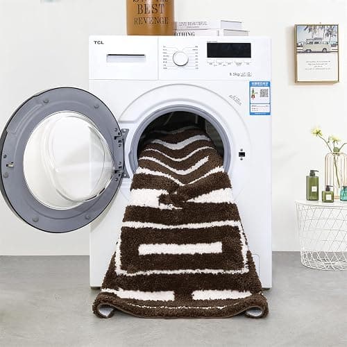 RoomTalks Howdy Bath Mat Brown Cowboy Country Rustic 16''W x 24''L Bathroom Mat Non Slip Rubber Backed Washable, Shouthwestern Wild West Texas Shaggy Microfiber Shower Bath Rug thumbnail 8