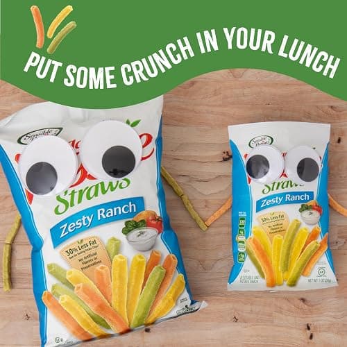 Sensible Portions Garden Veggie Snacks - Veggie Straws, Snack Size Variety Pack, Sea Salt & Zesty Ranch, 1 Oz (Pack of 24) thumbnail 8
