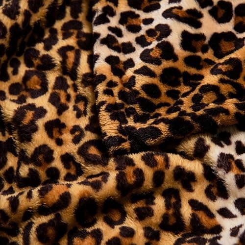 Bnuitland Leopard Print Fleece Flannel Throw Blanket, Super Soft 300 GSM Double Sided for Bed Sofa Travel, Fuzzy Fluffy Cheetah Print Blanket for Adults and Kids, 50x70inch thumbnail 6