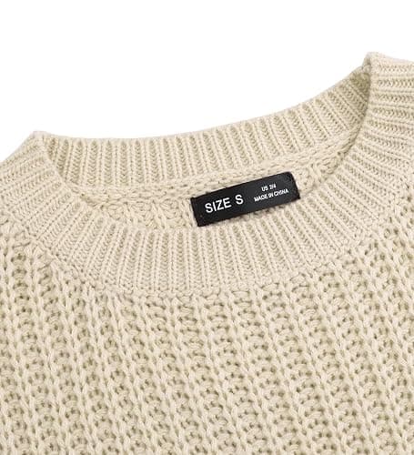 Ckikiou Spring Fall Crew Neck Batwing Cute Cropped Sweater for Women Sexy Lightweight Soft Knitted Short Pullover Jumper thumbnail 3