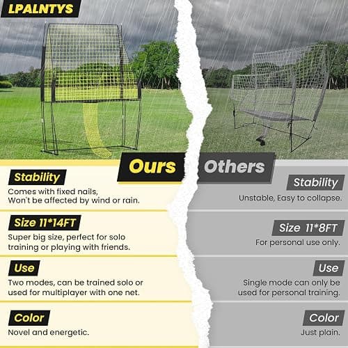 Volleyball Training Equipment, Volleyball Net System with Freely Height-Adjustable for Backyard, Volleyball Practice Net for Serving Setting Spiking, Easy Set Up for Indoor and Outdoor Use thumbnail 2
