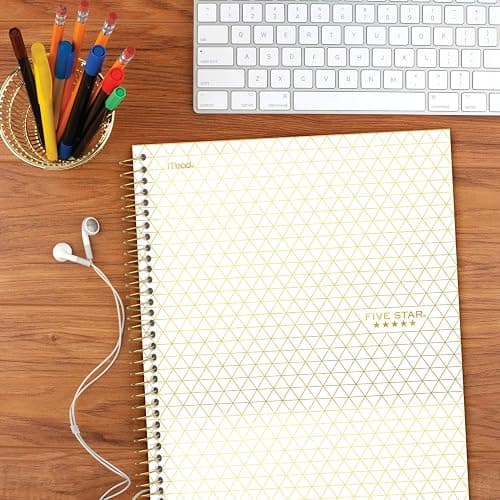 Five Star Spiral Notebook + Study App, 1-Subject, College Ruled Paper, 11" x 8-1/2", 100 Sheets, Design Will Vary (06348) thumbnail 2