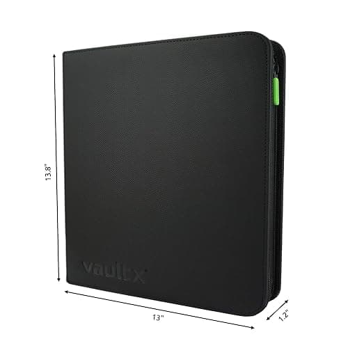 Vault X 12 Pocket Trading Card Zip Binder, 480 cards, Premium Exo-Tec Album Material, 20 Side-Loading Pages, Folder for Collectible Card Games, Sports, TCG (Black) thumbnail 6