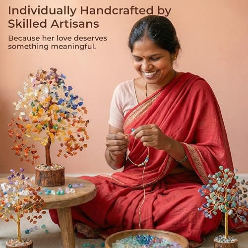 Crystal Tree of Life 7 Chakra Birthday Gifts for Women, Unique Gifts for Her, Home and Office Decor, Handmade Healing Crystals Tree Bring Positive Energy, Money, Good Luck, Gifts for Mom & Love Ones thumbnail 8