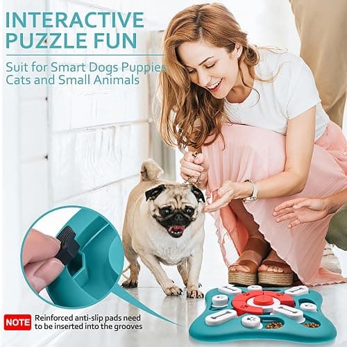 PETSTA Dog Puzzle Toys, Treat Dispensing Dog Enrichment Toys for IQ Training and Brain Stimulation, Interactive Mentally Stimulating Toys as Gifts for Puppies, Cats, Dogs thumbnail 6