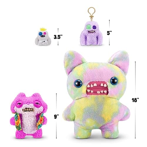 Fuggler Vacay Vibes by ZURU, Funny Ugly Monster, Plush, Collectible, Toy (Sketchy Squirrel - Pink) thumbnail 3