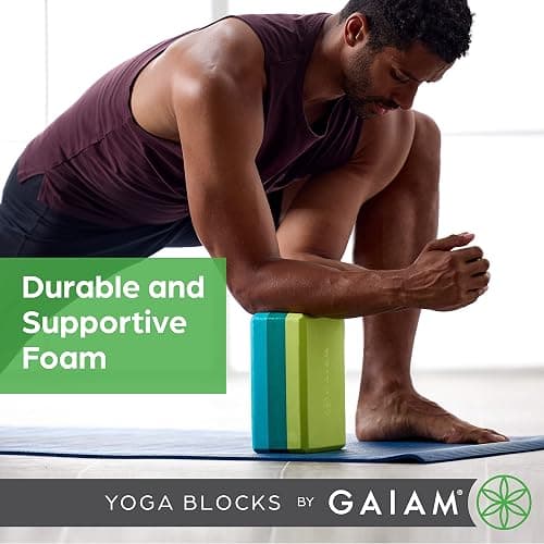 Gaiam Yoga Block - Supportive Latex-Free Eva Foam - Soft Non-Slip Surface with Beveled Edges for Yoga, Pilates, Meditation - Yoga Accessories for Stability, Balance, Deepen Stretches thumbnail 4