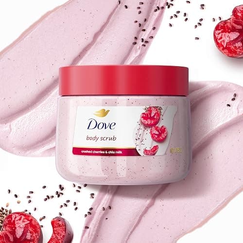Dove Cherry & Chia Body Scrub Exfoliates and Deeply Nourishes for Smooth, Radiant Skin 15oz thumbnail 6