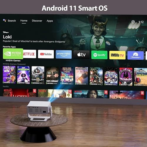 Wielio 2025 Ultra Smart Projector Built-in Apps, 32000 Lumens,Full HD 4K Supported, WiFi 6 & Bluetooth 5.2, Low Fan Noise (<29.8dB), Auto Keystone, Portable Movie Projector for IOS/Android/PS5 thumbnail 4