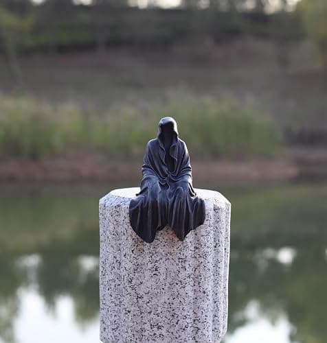 SHOWFEICAT Resin Tabletop Gothic Decor Sitting Statue, Resin Statue Gothic Decor, Fits On Sturdy Shelf and Has A Cool Mystic Look 5.1 Inch thumbnail 7