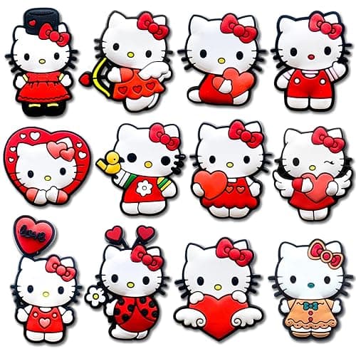 12 15Pcs Cute Charms for Croc Clog Shoes Decoration, Cats Charms Accessories for Shoe - Image 1