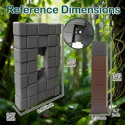 Game Room Light Switch Cover, 1 Toggles Blocks Light Switch Cover, My World Room Decor, More Sturdy, 1 Gangs Standard Size for Fans Kids Bedroom Decoration, Grey stick level thumbnail 2