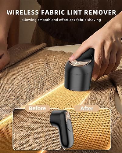 Fabric Shaver Lint Remover, Rechargeable Lint Shaver with 6-Leaf Blades, Sweater Defuzzer, Quickly Remove Fuzz Lint Balls for Clothes, Sweater, Couch, Blanket, Curtain, Wool, Cashmere thumbnail 2