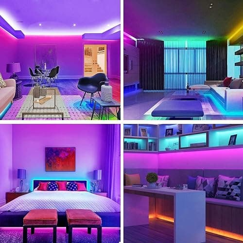 65.6ft Led Lights, Tenmiro 20m Led Lights Strip for Bedroom Smart Music Sync Color Changing LED Strip Lights with App and Remote Control RGB Led Strip, LED Lights for Bedroom Home Party Decoration thumbnail 6