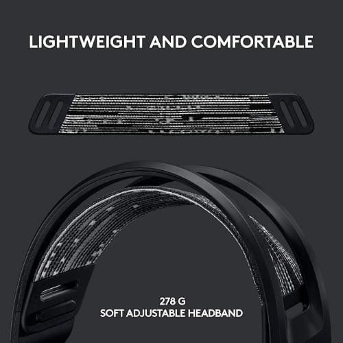 Logitech G733 Lightspeed Wireless Gaming Headset, Suspension Headband, Lightsync RGB, Blue VO!CE Mic, PRO-G Audio – Black, Gaming Headset Wireless, PC, PS5, PS4, Switch Compatible thumbnail 2