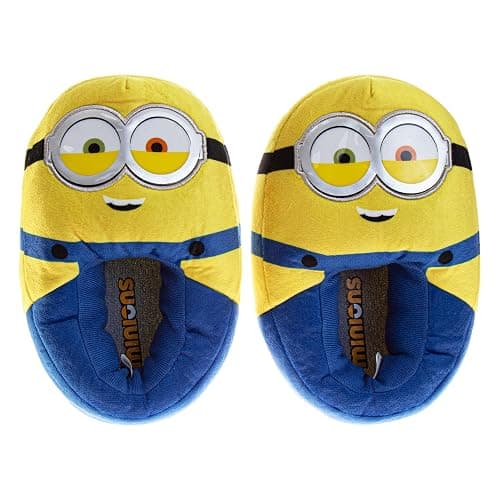 Josmo Minions Slippers for Girls and Boys - Despicable Me Indoor Comfy House Shoes Plush Fuzzy Minion Slipper (sizes: 5-10 Toddlers / 11-1 Little Kid / 2-5 Big Kids) - Image 1