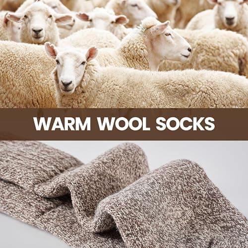 Niorasen Women's Thermal Socks, 3 Pairs, Cushioned Winter Crew Boot Socks | Warm full-cushioned knit crew socks for winter and cold weather; soft boot-ready comfort for indoor or outdoor wear. thumbnail 6
