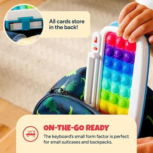 Chuckle & Roar Pop It! ABC & Spelling Keyboard – Interactive Alphabet & Sight Word Learning Toy with LED Lights, Soft Sensory Keys, 3 Grow-with-Me Modes, Screen-Free Educational Toy for Kids thumbnail 7