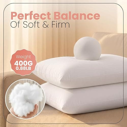 Utopia Bedding 12x20 Pillow Inserts, Set of 2, White – Indoor Decorative Throw Pillows for Bed, Sofa & Couch – Soft, Supportive & Fluffy Cushion Inserts thumbnail 4