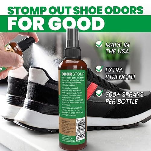 Uncle Todd's Shoe Deodorizer Spray - Proven & Powerful Enzyme Formula Spray for Shoe Odor Elimination in All Footwear (Mountain Fresh) thumbnail 2