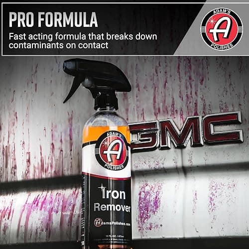 Adam's Iron Remover (16oz) - Iron Out Fallout & Stop Rust Remover Spray for Car Detailing Removes Iron Particles in Auto Paint, Wheels, Motorcycle, RV & Boat - Use Before Clay Bar, Wax or Car Wash thumbnail 2